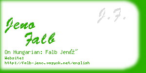 jeno falb business card